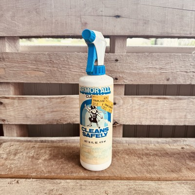 #ad Vintage Armor All Cleaner 16oz Spray Bottle 3 4 Full $17.99