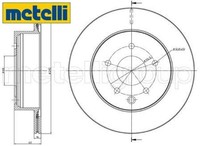 2X Bremsscheibe Metelli 23-0797C 2 Bremsscheiben Hinterachse Hinten