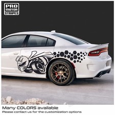 Dodge Charger 2006-2023 Bee Honeycomb Splash Side Stripes Decals Choose Color