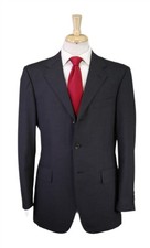 Paul Stuart Gray Striped 3-Btn Wool Suit 40R