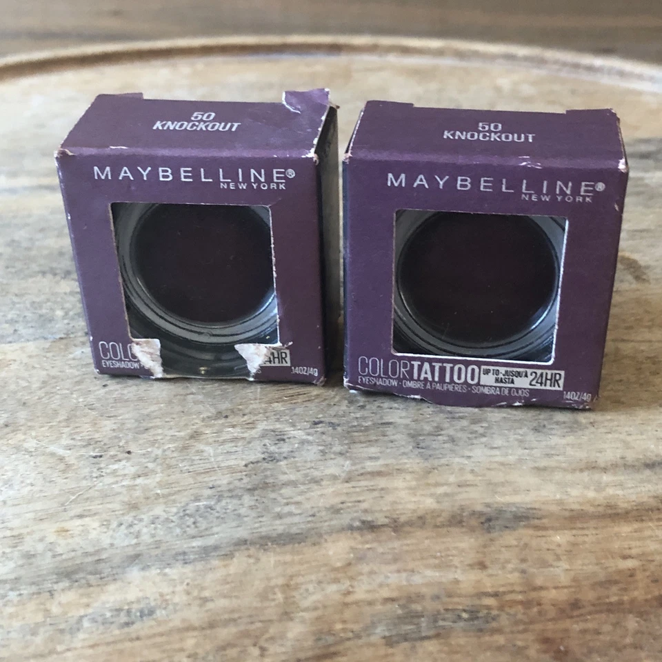 (2) Maybelline New York Color Tattoo 24HR Eyeshadow 0.14 OZ 50 KNOCKOUT - Image 2 of 4