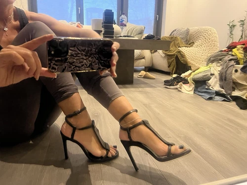 Alexander Mcqueen MCQ scarpe sandali con tacco alla caviglia in pelle EU 37 5 UK 4 5