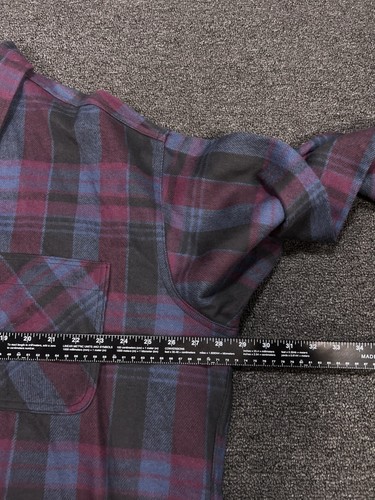 Vtg 90s St Johns Bay Flannel Shirt Made In USA Heavyweight Plaid Men 2XL Grunge, Size 2XL, $31.96 - Photo 5