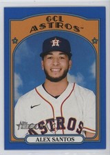 2021 Topps Heritage Minor League Edition Blue Border 57/99 Alex Santos #36 04i2