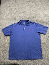 Tommy Bahama Polo Shirt Large Mens Blue Short Sleeve Supima Cotton Blend Marlin