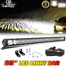 32 Led Light Bar Dual Row Spot Flood Combo Truck Off-road 4wd Atv Suv Light Usa 32 Led Light Bar Dual Row Spot Flood Combo Truck Off-road 4wd Atv Suv Light Usa