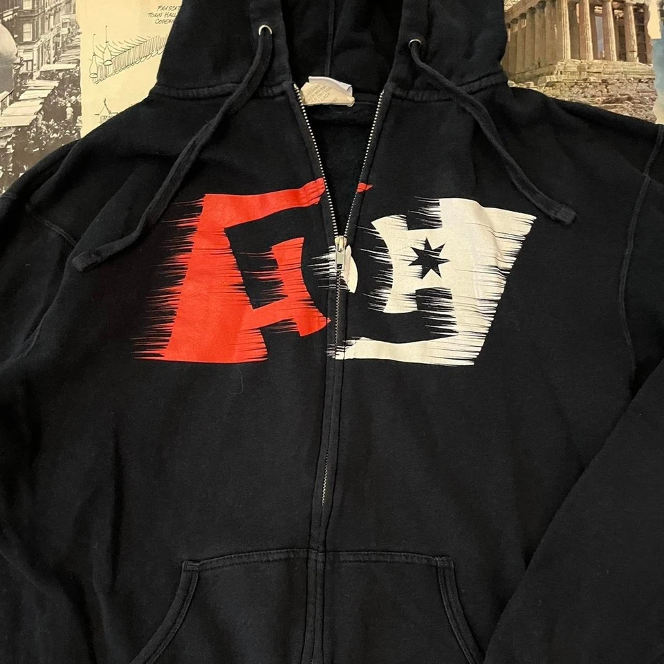 Y2k DC Zapatos Sudadera con Capucha Negro Foto 2 de 4