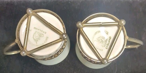 Wedgwood Ltd England Demitasse Cup & Holder Pair Vintage Ironstone Tunstall - Picture 6 of 10