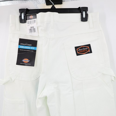 #ad NEW Dickies Pants Mens 30 Dunn Edwards Paints White Canvas Regular Fit Carpenter $29.95