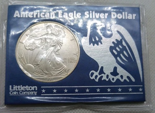 1997 Walking Liberty American Eagle $1 Dollar Coin, Fine Silver, 1 oz