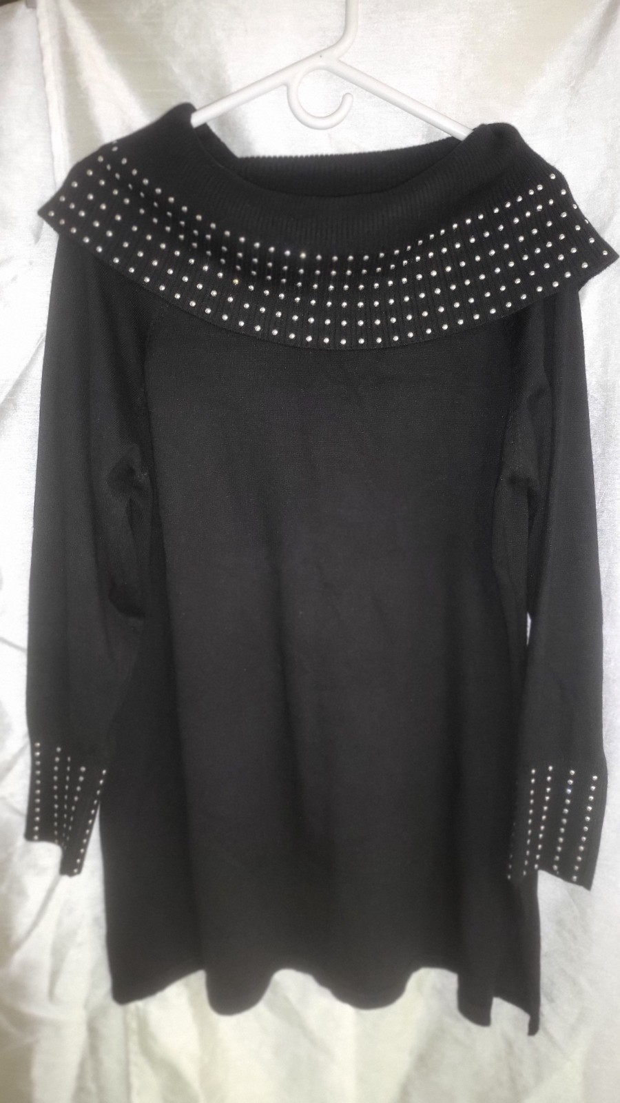 Sweater Longsleeve Women's XL Black w/ Silver Sz XL-image