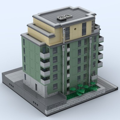 Modubrix Mocs Modular Building Blocks Apartment House with 8 Floors ...