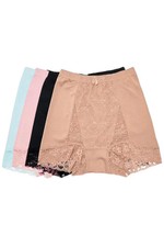 Rhonda Shear Women's 4pk Pin-Up Panty w/ Lace Detail Sienna/Pink