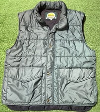 Vintage Cabela s Goose Down Puffer Vest Olive Green Men s Large