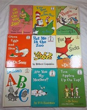 Lot of 9 Dr. Seuss Books Theo LeSieg Cat In The Books Great Condition Beginners
