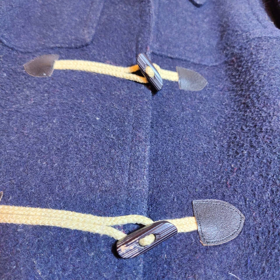 Abrigo de Lona de Lana Lodenfrey Botones Palanca Forrado a Cuadros De Colección Hecho en Austria Talla L Foto 4 de 4