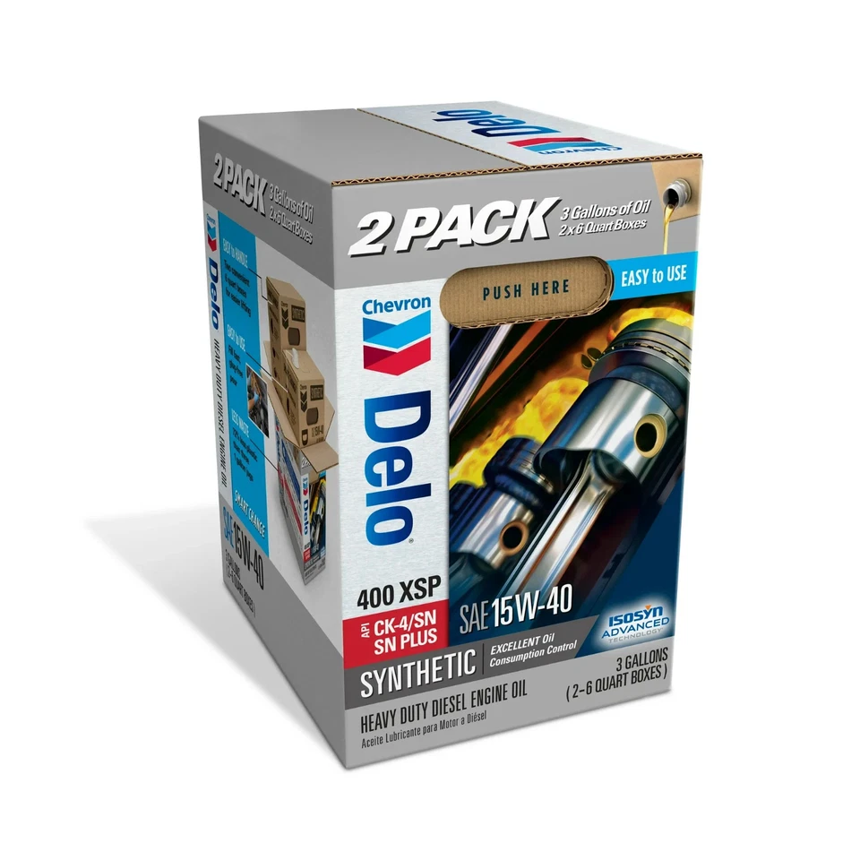 DELO XSP Full Synthetic Diesel Motor Oil SAE 15W-40 3 Gallon Smart Change Case Foto 4 de 4