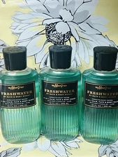 Bath & Body Works FRESHWATER 3-IN-1 Face Hair Men's Body Wash 10oz NEW (QTY 3)