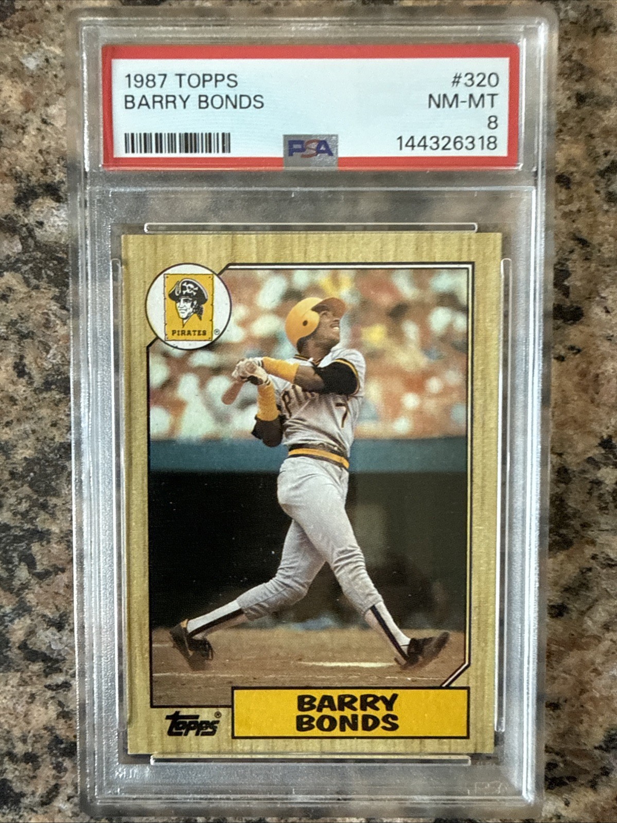 1987 Topps  #320 Barry Bonds PSA 8 Rookie Card RC Home Run King