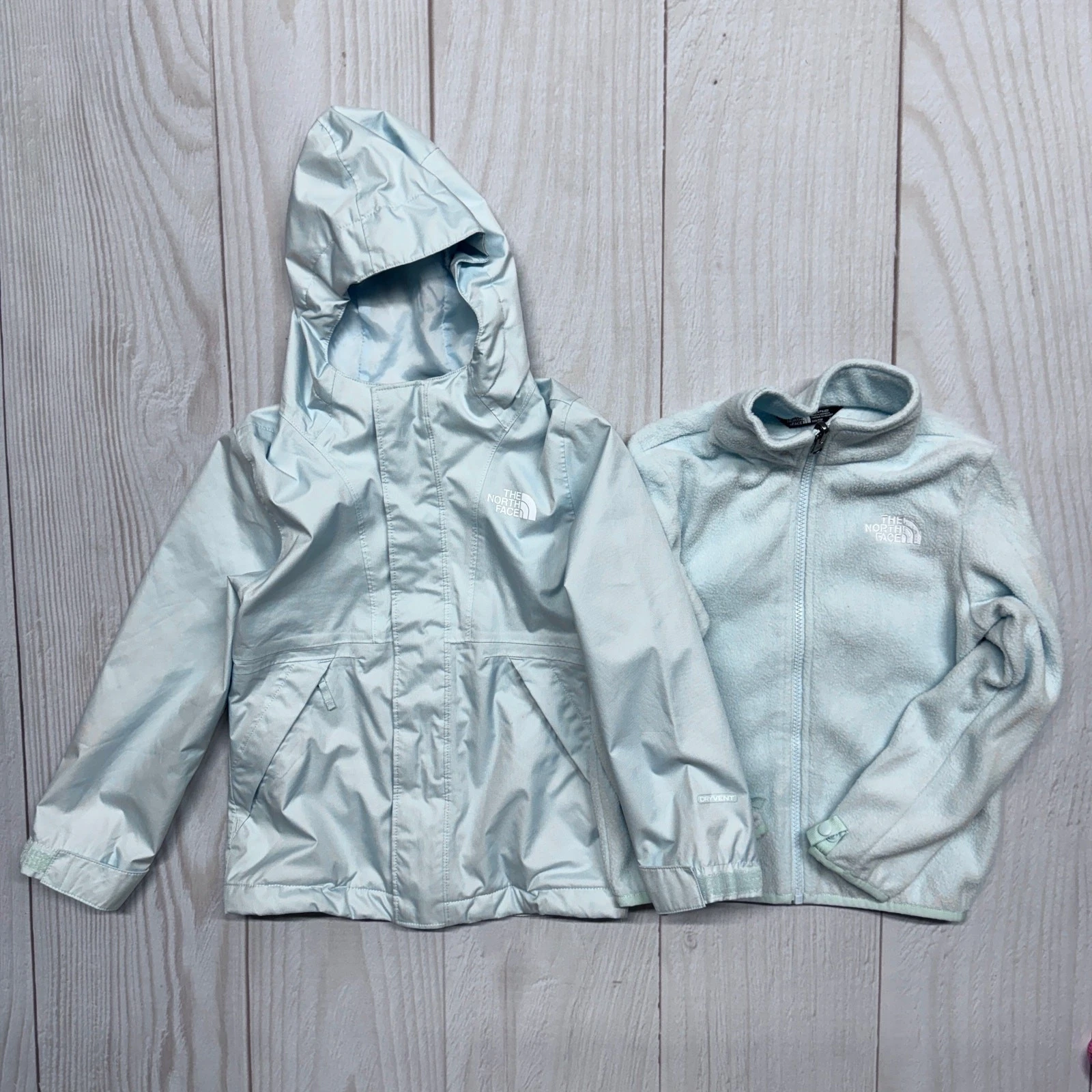The North Face 3 in 1 Triclimate Girls XXS (5) Dryvent Waterproof Jacket Blue