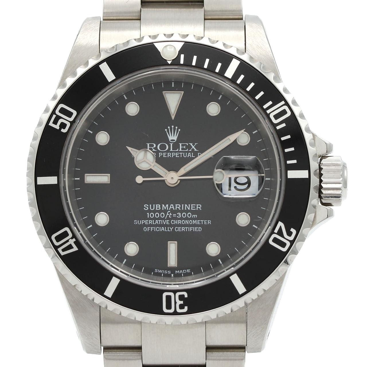 Authentic Rolex Submariner Date 16610 Stainless Steel Mechanical Automatic P...