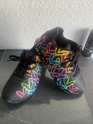 Skechers UNO - Sneaker low - black /multi-coloured/Highlight Love  Neu 