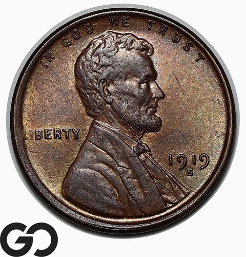1919-S Lincoln Wheat Cent — photo from the most recent tracked eBay sale