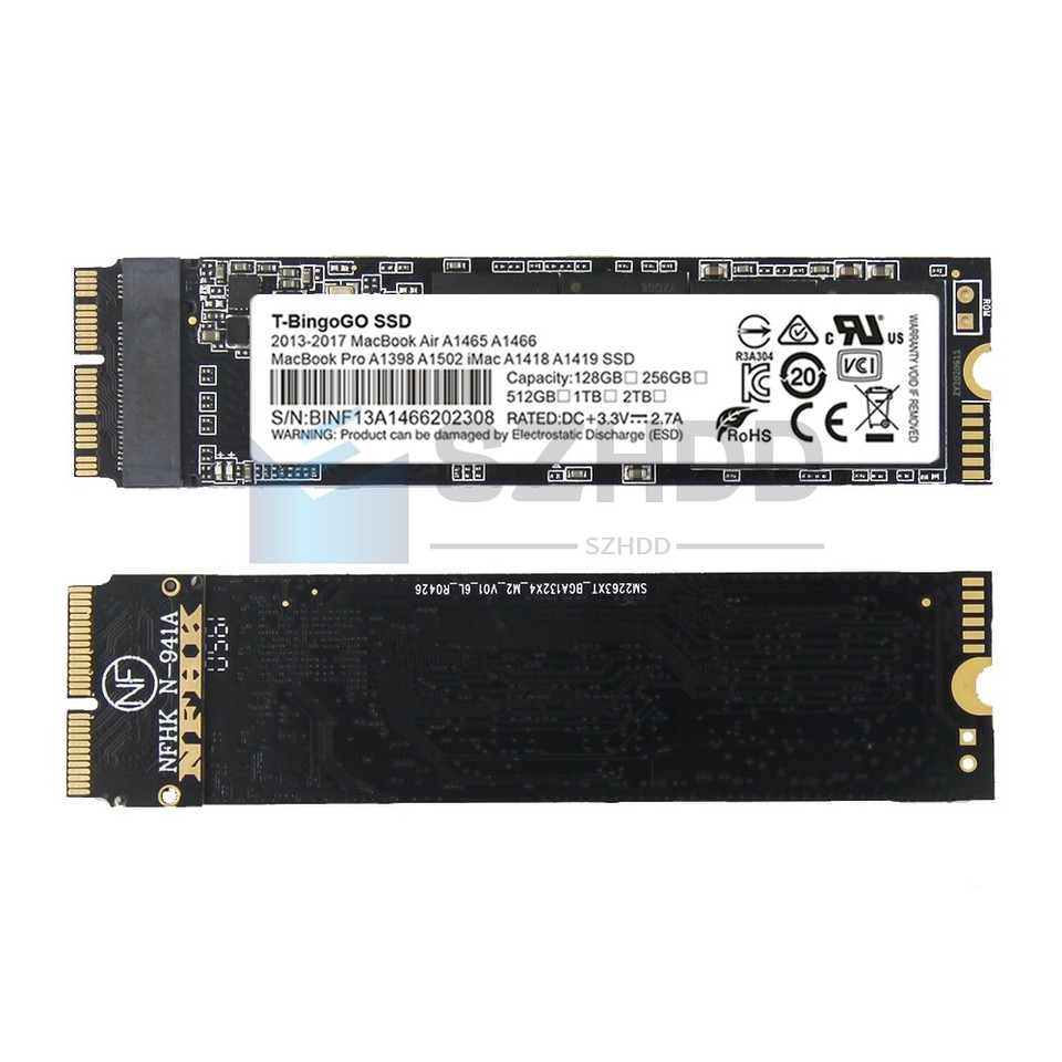 Sostituzione SSD SHARKSPEED Da 512 GB NVMe Per MacBook Air A1465 A1466 2013 2015 2017 Macbook Pro A1502 A1398 Retina 2013 2015 Imac A1418 A~p114007187 - Foto 7