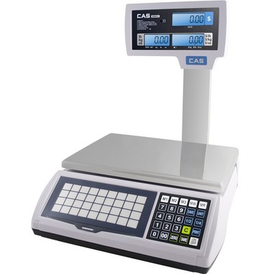 CAS S-2000 Jr Price Computing Scale with LCD Pole Display 30 lbs by CAS