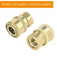 Pressure Washer Coupler 1/4'' NPT Brass Material NPT Thread Up To 4000 PSI