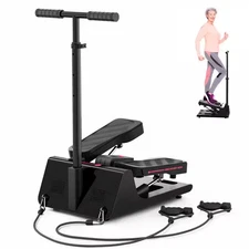 Stair Stepper for Exercise, Mini Steppers with Resistance Band, Hydraulic Fitnes