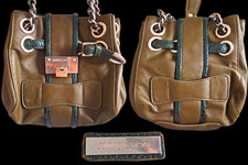 Borsa a tracolla donna Jimmy Choo pelle verde tracolla a catena logo fibbia