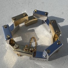 CC Skye Brick Armband Two Tone Gold Silber Mam Stil Statement Zara Cos HM Sabo