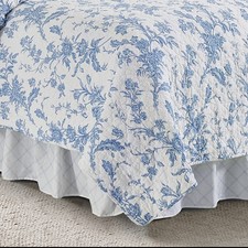 Bleighton Blue King Bed Skirt