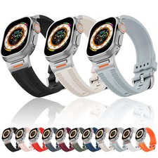 Silicone Sports Breathable Band For Apple Watch Ultra 3 11 10 9 8 7 6 SE 38-49mm