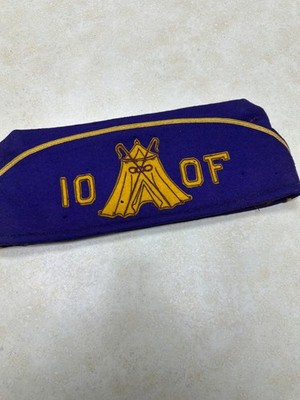 Vintage Odd Fellows Felt Garrison Hat - Size 7 1/4