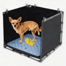 Dog Pee Pad Holder Tray with Washable Pee Pad -23.62"x23.62"x17.72"  Foldable I