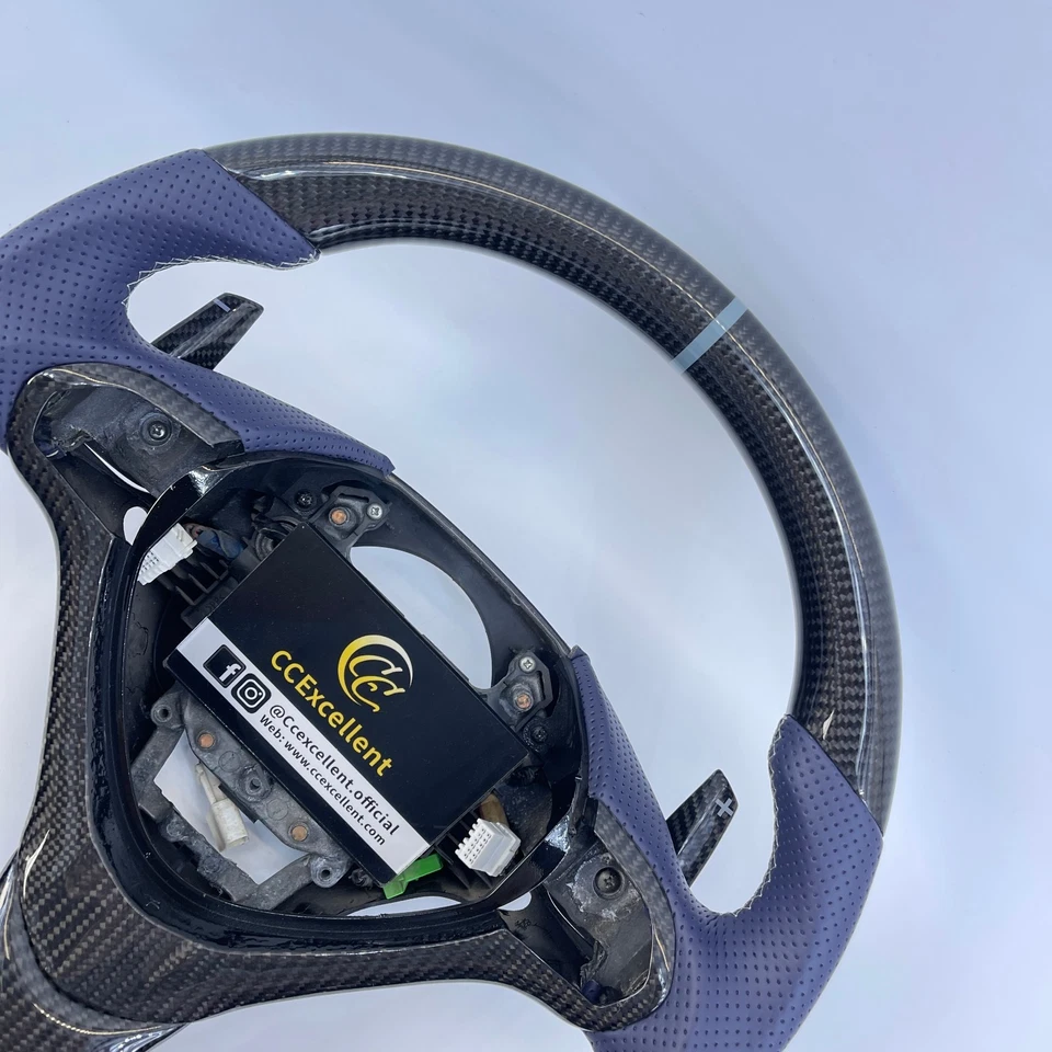 For Acura TSX 2009-2014 carbon fiber steering wheel/core/trim/Paddle shifters - Image 3 of 4