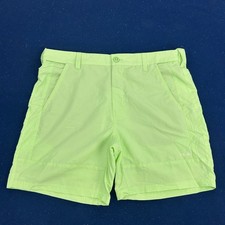 Huk Rogue Fishing Shorts Men's XXL Performance Fabrics Neon Green NEW
