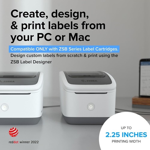 Zebra ZSB-DP12 ZSB Series 2" Print Width Wireless Thermal Label Printer - 第 5/8 張圖片