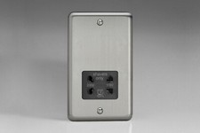 Varilight Classic Matt Chrome Range - Black Inserts & Black Plastic Switches