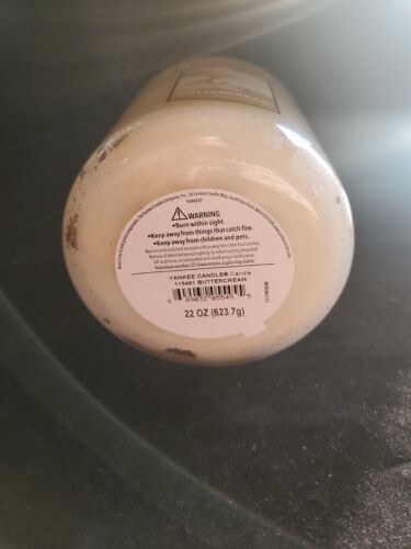 YANKEE CANDLE 22 0Z BUTTERCREAM RETIRED BEAUTIFUL sweet smelling scent new - Picture 4 of 4