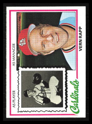 Vern Rapp 1978 Topps #324  St. Louis Cardinals Rookie