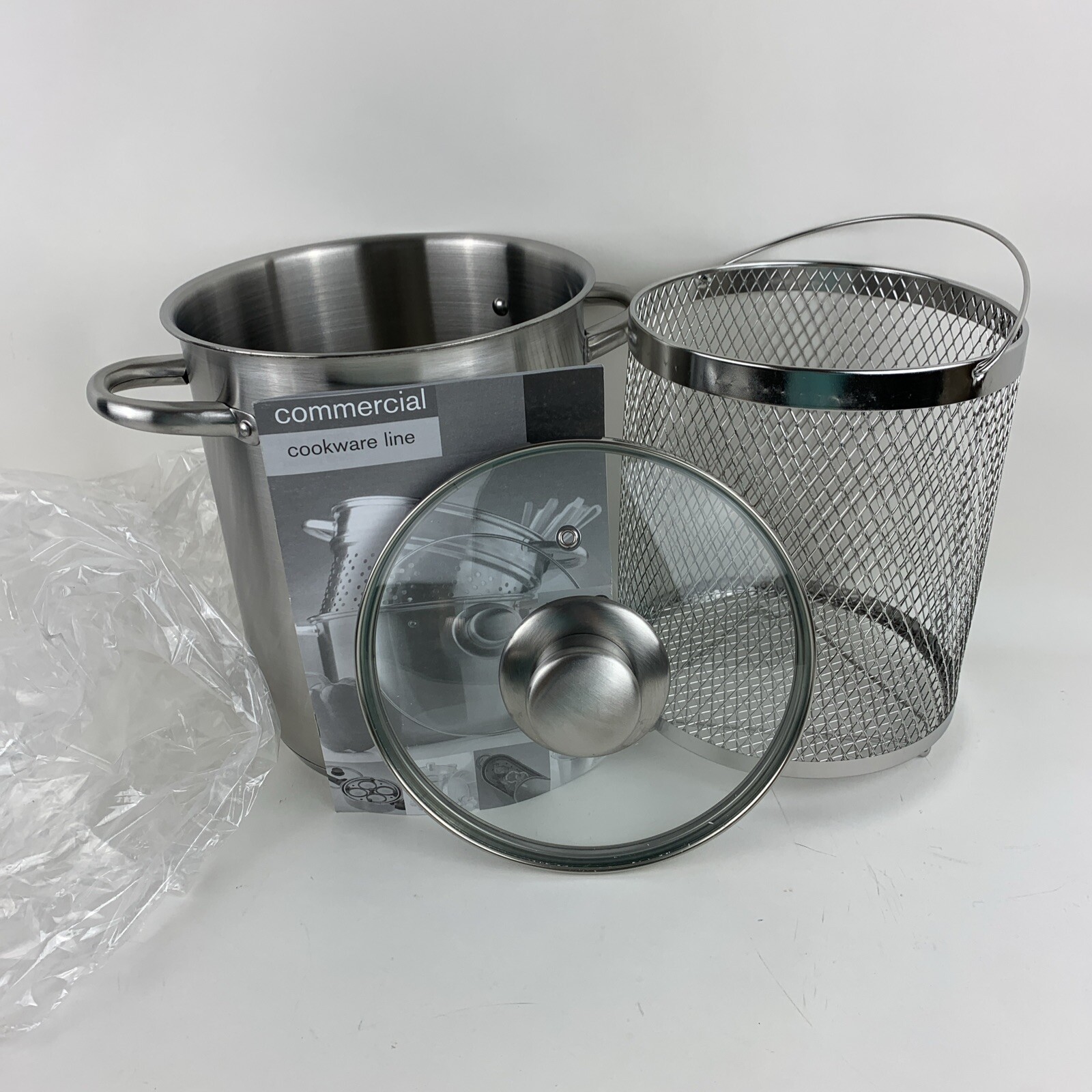 Commercial Fagor 3 Piece Cookware Set Stainless Steel 9” Tall X 6.5” New No Box
