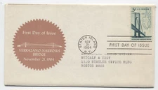 1964 Verrazano Narrows Bridge #1258 FDC Sika Chemical Corporation  [6525.1026]