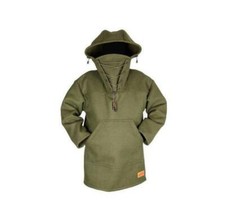 Mens Hooded Pullover Mid-Long Woolen Hoodie Casual Drawstring Coat Outwear Hot