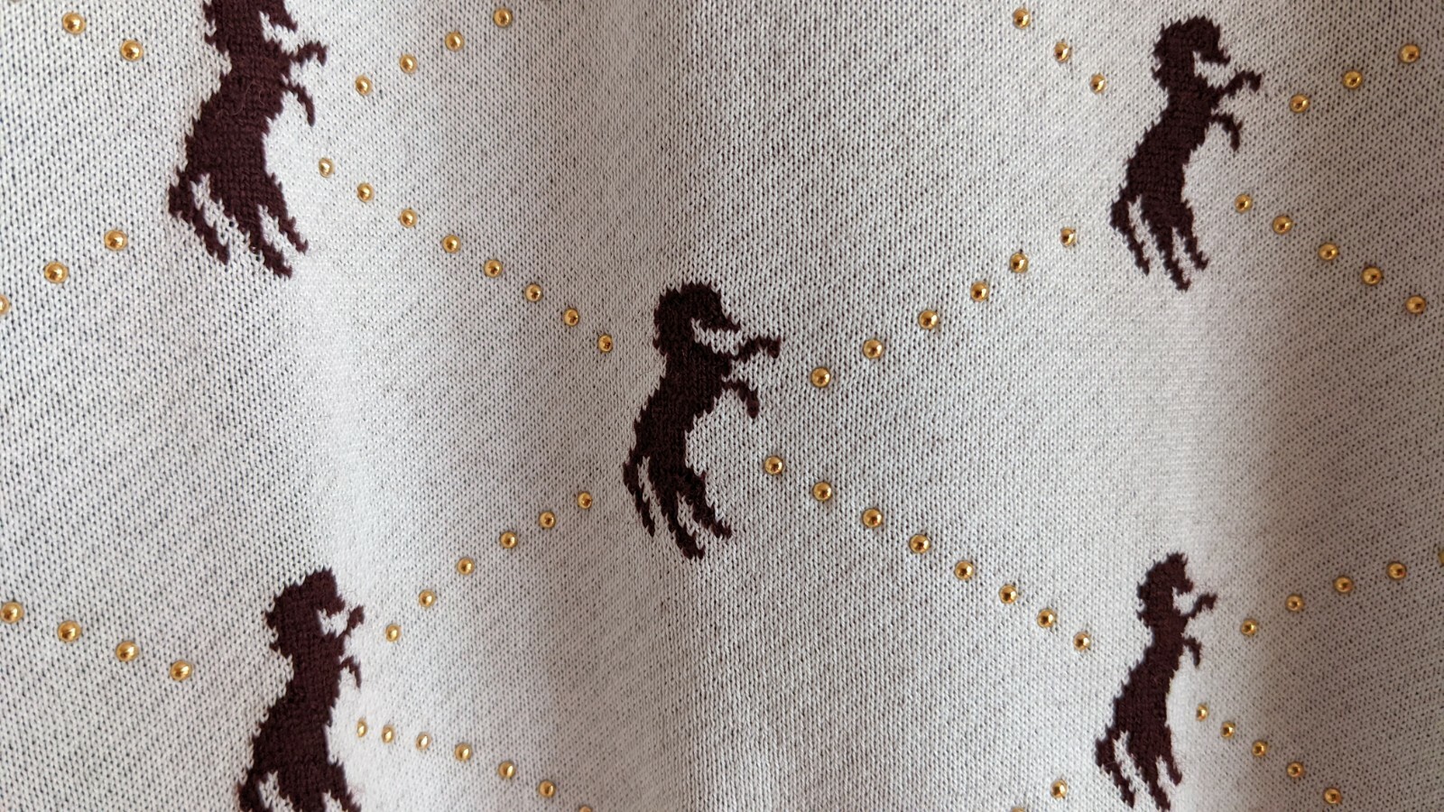Chloe Sweater Jumper In Horse Jacquard Knit With Studs Size S (8-10) RRP £940 ❤️ image 7