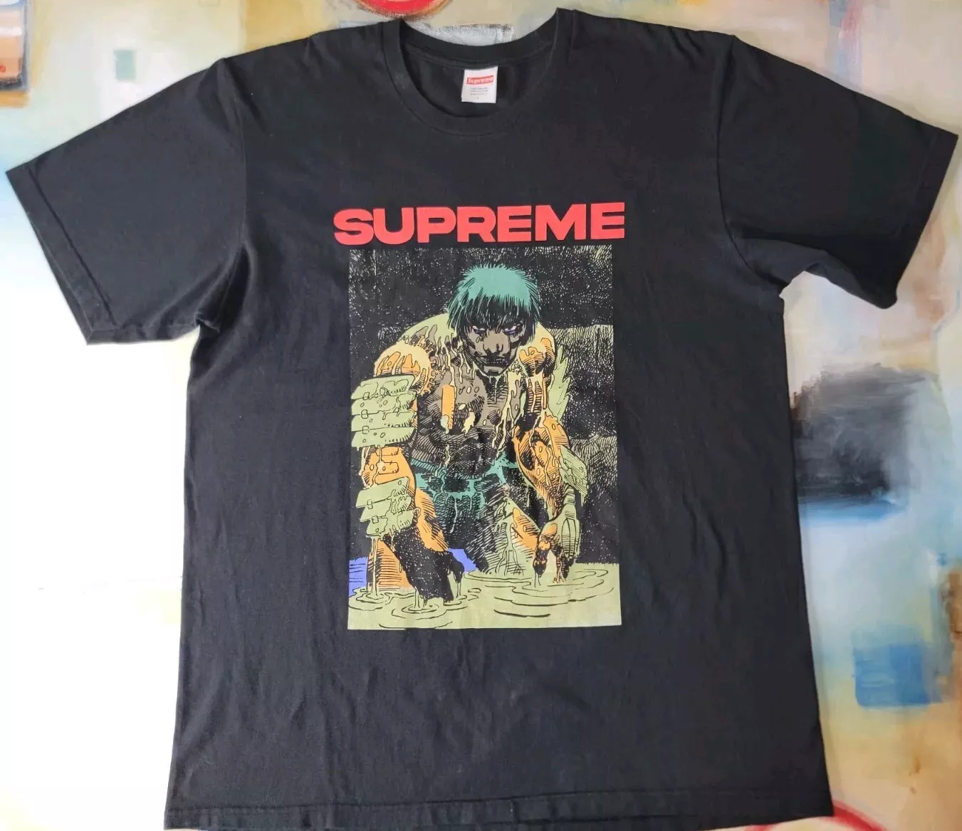 Chemise Supreme Ronin Homme L Noir Justice League Tee SS23 Graphique Made In USA