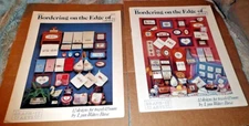 2 BOOKLETS BORDERING ON THE EDGE OF... 12 DESIGNS FOR TOWELS & MORE ~ LYNN BUSA