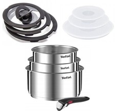 TEFAL INGENIO EMOTION INOX TOPFSET 10-TEILIG TÖPFE GLASDECKELN, DECKELN, GRIFF